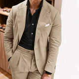 Single-breasted Luxury Suits for Men Lapel Full Casual Men's Suit Blazers Customizable Elegant Social Modern Fashion Blazer
