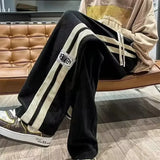 Jinquedai Men Corduroy Casual Pants American Retro Long Pants Straight Crotch Spring Autumn Loose Style Trendy Wide Leg Pants jinquedai