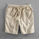 Jinquedai Men Summer Cotton Linen Shorts Japan Candy Color Beach Holiday Home Male Simple Casual Slim Fit Harajuku Soft Thin Shorts Pants