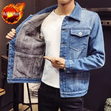 Jinquedai Button Men's Denim Jacket Loose Black Male Jean Coats New In Worn Trendy Elatic Lowest Price Korean Popular Clothes Original Low jinquedai