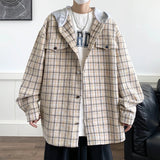 Jinquedai Hip Hop Autumn Hooded Jacket for Men Fashion Loose Hoodie Woolen Fabric Korean Style Couple Woolen Jacket Coat Unisex Streetwear jinquedai