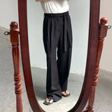 Jinquedai High Waist Wide Leg Pants Drape Trousers Men's 2024 Spring New Casual Pants Slit Pants Men Male Vintage Fashion Harem Retro jinquedai