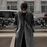 Jinquedai Trench Coat Autumn Korean Men's New Fashion Overcoat Male Long Windbreaker Streetwear Trench Men Outerwear Black/Gray/Coffee