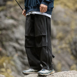 Jinquedai Men's Side Zipper Functional Parachute Soldier Pants Spring Anti Splash Pants Outdoor Anti Splashing Functional Work Trousers jinquedai