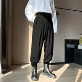 Jinquedai Men Pants Streetwear Joggers Casual Harem Trousers Harajuku Korean Tapered Male Blazer Pants  High Streetwear Japanese jinquedai