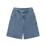 Jinquedai Denim Shorts Men's Summer Casual Loose Blue Jeans Shorts Baggy Harajuku Streetwear Hip Hop Short Pants jinquedai