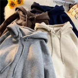 New Solid Color Men Hoodies Fleece Warm Sweatshirt Fashion Streetwear Casual Mens Women‘s Loose Breathable Pullovers Brand Hoody jinquedai