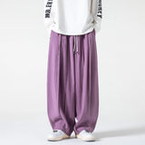 Jinquedai Korean Style 5 Colors Men Pants Oversized Wide-Leg Trousers Baggy Straight High Waist Casual Sports Jogging Pant Yoga jinquedai