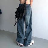 Baggy Jeans Men Y2K Oversize High Waist Denim Pants Male Streetwear 90S Wide Leg Trousers Hip Hop Japanese Casual jinquedai
