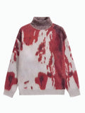 Jinquedai Tie Dye Turtle Neck Knitted Sweater Jinquedai