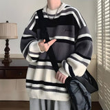 Jinquedai Vintage Striped Knitted Sweater Jinquedai