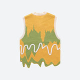 Jinquedai Weirdcore Wavy Striped Sweater Vest Jinquedai