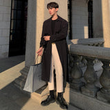 Men's Wear Autumn Fashion New Double Breasted Clothes Male Long Coat Loose Overcoat Trend Handsome Casual Windbreak mysite