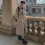 Men's Wear Autumn Fashion New Double Breasted Clothes Male Long Coat Loose Overcoat Trend Handsome Casual Windbreak mysite