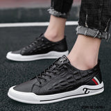 Jinquedai Spring New Fashion Men¡®s Luxury Crocodile Pattern Leather Lace On Casual Shoes Flats Sport Walking Sneakers Zapatos Hombre jinquedai