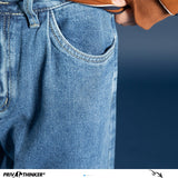 Jinquedai Men Streetwear Blue Jeans Women Black Jeans Korean Fashions Harem Pants Male Denim Pants OverSize jinquedai