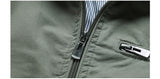 Jinquedai  Men's Bomber Jackets Casual Male Outwear Windbreaker Coats Mens Stand Collar Slim Fit Business Jackets Mens Clothing jinquedai