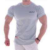 High Quality Gym T Shirt Men Fitness Sport Shirt Men Quick Dry Fit Running Tshirt Rashgard Sport Tops Gym T-Shirt Workout Shirts jinquedai