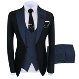 New Costume Homme Popular Clothing Luxury Party Stage Men's Suit Groomsmen Regular Fit Tuxedo 3 Peice Set Jacket+Trousers+Vest jinquedai