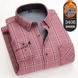 Size L-9XL Winter Men's Warm Shirt Plus Velvet Thickening Casual Fashion Lapel Long Sleeve Camisas Para Hombre jinquedai