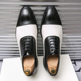 Jinquedai British Stylist Trend Men's  Color Patchwork Shoes Male Moccasins Wedding Prom Homecoming Office Footwear Zapatos Hombre jinquedai