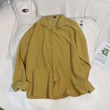 Jinquedai Men's Suit Collar 6-color Coats Long Sleeve Loose Hawaiian Shirt Camisa Masculina Streetwear Fashion Social Shirts M-2XL jinquedai