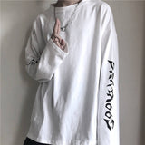 Cool Harajuku Ins Tshirt Hip Hop T-shirts Men Women Casual Korean T Shirt Long Sleeve Loose Tshirt Streetwear Autumn Tops Male jinquedai