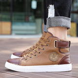 New Men's Canvas Sneakers Simple Versatile Large Size 47 High Top Men's Shoes Lovers  Casual Students Boots For Boys Male jinquedai