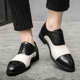 Jinquedai British Stylist Trend Men's  Color Patchwork Shoes Male Moccasins Wedding Prom Homecoming Office Footwear Zapatos Hombre jinquedai