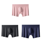 Jinquedai  3Pcs Summer Men Ice Silk Seamless Underwear Sexy Men's Boxers Shorts Male Ultra-thin Breathable Panties Boxer Briefs Underpants jinquedai