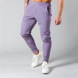 Black men's trousers summer new slim casual pants quick-drying fitness sports pants jogger streetwear fashion trousers jinquedai