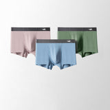 Men's Antibacterial Breathable Underwear Men Soild Boxers Male Regenerated Cellulose Fiber Panties Summer Shorts jinquedai