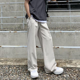 Wide Pants Men Harajuku Solid Color Black White Casual Pants Korean Fashion Streetwear Straight Trousers Techwear Clothes jinquedai