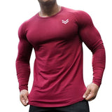 New Long Sleeve T Shirt Sport Men Gym Shirt Quick Dry Gym Fitness Training Running t shirt Men Workout T-Shirt Bodybuilding Tops jinquedai