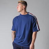 Summer Streetwear Round Neck Short Sleeve T-Shirt Tops Joggers Fitness Men's Sportswear Fashion Men's Clothing Bodybuilding Tops jinquedai