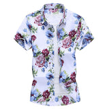 Men Fashion  New Red Car Printed Mens Hawaiian Shirt Streetwear Holiday Casual Short Sleeved Floral Camisa Plus Size M-7XL jinquedai