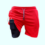 Newest Running Shorts Men 2 in 1 Training Gym Shorts Fitness Men Joggers Jogging Sports Shorts Workout jinquedai