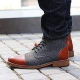 Men Ankle Boots Autumn Winter Casual Lace Up Shoes Booties Oxfords Fashion Boots Men Large Size 39-48 jinquedai