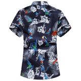 Men Fashion  New Red Car Printed Mens Hawaiian Shirt Streetwear Holiday Casual Short Sleeved Floral Camisa Plus Size M-7XL jinquedai