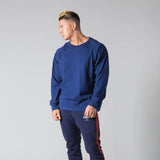 Men's clothing cotton streetwear casual men's long-sleeved T-shirt jogger gyms round neck fitness fashion sportswear jinquedai