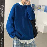 Solid Color Hole Thickened Men's Winter Sweater Warm Oversize Pullover Korean Clothes Fashion Harajuku Men's Clothing jinquedai