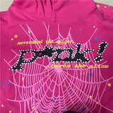 Jinquedai  Red Sp5der Young Thug 555555 Angel Hoodies Men Women 1:1 Best Quality Foam Printing Spider Web Pullover Sweatshirts jinquedai