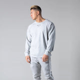 Men's clothing cotton streetwear casual men's long-sleeved T-shirt jogger gyms round neck fitness fashion sportswear jinquedai