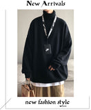 Jinquedai Men Oversized Turtleneck Sweaters Winter Korean Fashions Pullover Harajuku Black Knitwear jinquedai