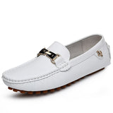 Jinquedai White Loafers for Men Size 48 Slip on Shoes Driving Flats Casual Moccasins for Men Comfy Male Loafers jinquedai