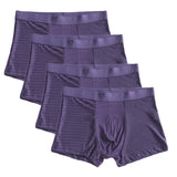 Jinquedai 8XL Plus Banboo Fiber Men Underwear Male boxer  Solid Panties Shorts Men's  Underpants Breathable Intimate Man boxers 4pcs jinquedai
