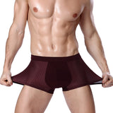 Jinquedai 8XL Plus Banboo Fiber Men Underwear Male boxer  Solid Panties Shorts Men's  Underpants Breathable Intimate Man boxers 4pcs jinquedai