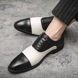 Jinquedai British Stylist Trend Men's  Color Patchwork Shoes Male Moccasins Wedding Prom Homecoming Office Footwear Zapatos Hombre jinquedai