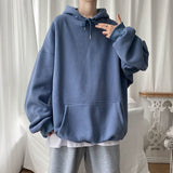 Hybskr Basic Hoodies Solid Color Men's Big Size Pullovers Korean Style Fashion Male Streetwear Hip Hop Unisex Hooded Sweatshirt jinquedai