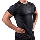 Slim Fit Sport Tshirt Fintss T Shirts Men Compression Shirt GYM T-shirt Elastic Running Shirts Male Bodybuildin Tees Sports Top jinquedai